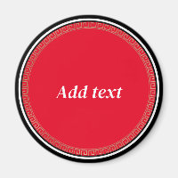 Bright Red with White Text
