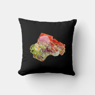 Bright Red Wulfenite Crystal Mineral Gemstone Cushion