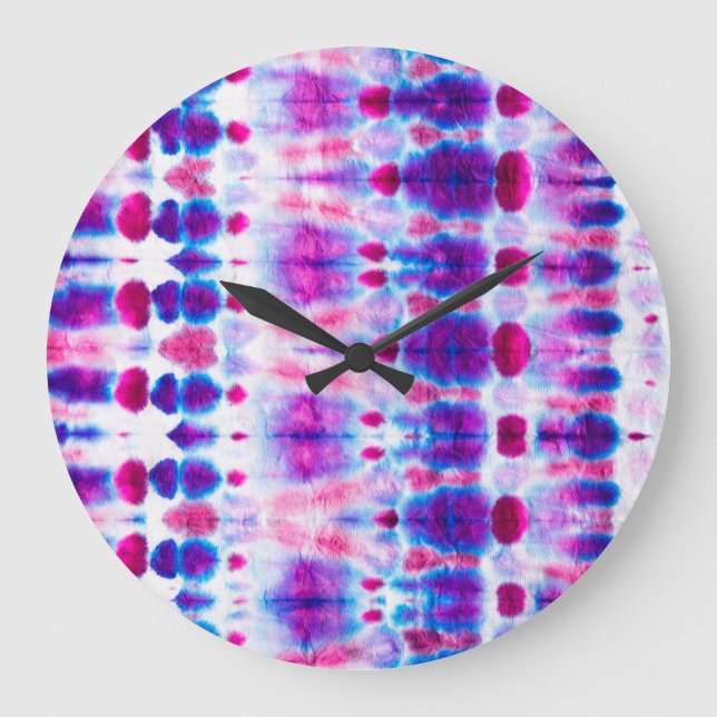 Bright Red Yellow Abstract Art Large Clock (Front)
