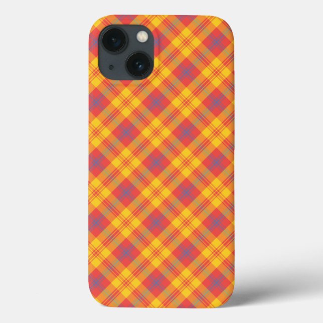 Bright Red Yellow Blue Plaid Case-Mate iPad Case (Back)