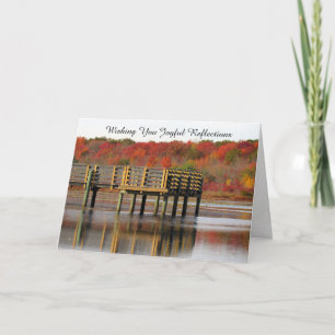 Bright Reflections Pretty Landscape - Thanksgiving Holiday Card