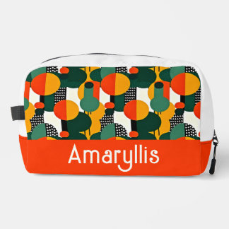 Bright Retro Abstract Circles Cosmetics Bag