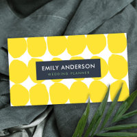 BRIGHT RETRO BIG HAND DRAWN YELLOW POLKA DOTS