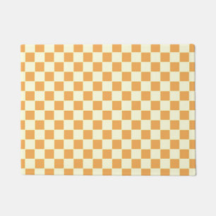 Bright Retro Chequerboard Design Doormat