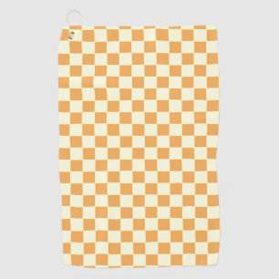 Bright Retro Chequerboard Design Golf Towel