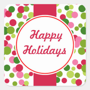 Bright Retro Christmas Stickers