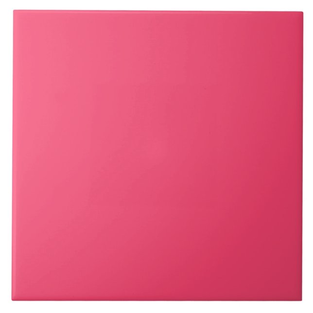 Bright Retro Contemporary Pink Solid Colour Tile (Front)