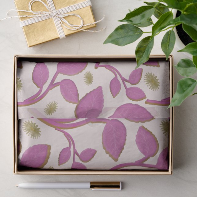 Bright Retro Floral Seamless Pattern  Wrapping Pap Tissue Paper (Gift)