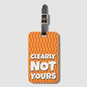 Bright Retro Funny Funky Luggage Tag