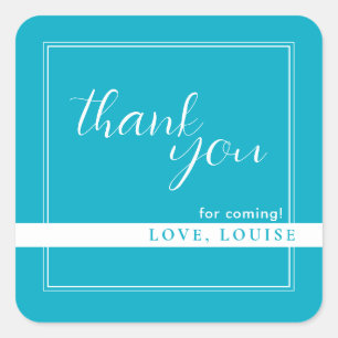 Bright Rich Sky BlueThank You Sticker
