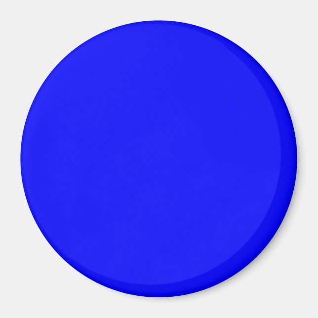 Bright Royal Blue Solid Trend Colour Background Magnet (Front)