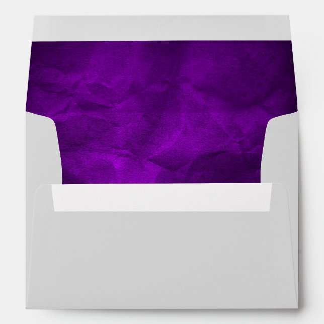 Bright Royal Purple Wedding Envelope (Back (Bottom))