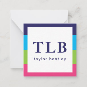 Bright Rugby Stripes Gift Enclosure Cards