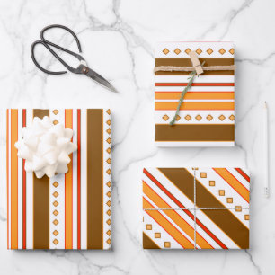 Bright Rustic Style Pattern Print Wrapping Paper