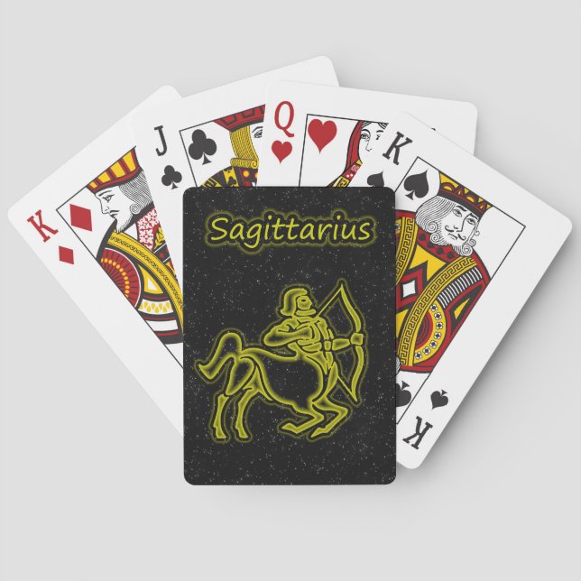 Bright Sagittarius Playing Cards (Back)