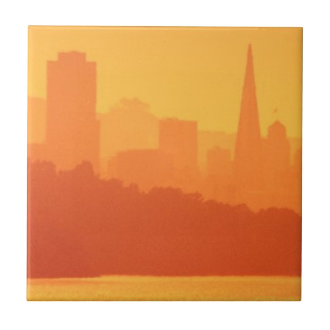 Bright San Francisco sunset. Tile (Front)
