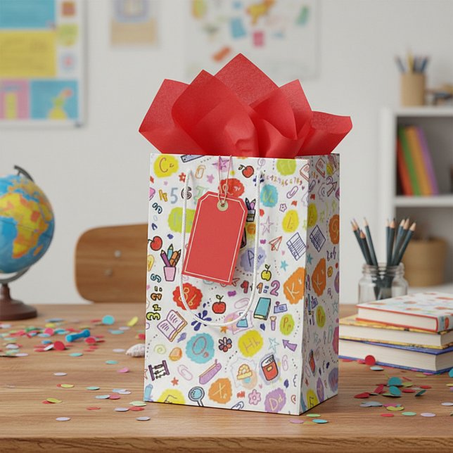 Bright school theme  medium gift bag (Creator Uploaded)