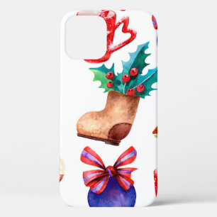 Bright, seamless New Year's pattern of candies, ba iPhone 12 Case