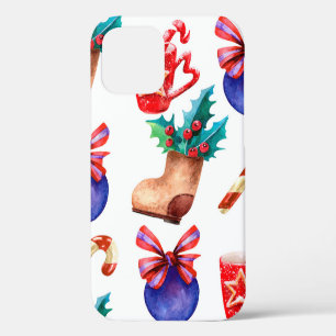 Bright, seamless New Year's pattern of candies, ba iPhone 12 Case