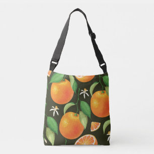 Bright seamless orange pattern design. crossbody bag