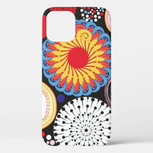 Bright seamless pattern of different round element iPhone 12 case