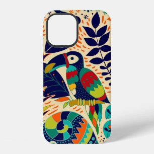 Bright seamless pattern. Yellow floral background. iPhone 12 Case