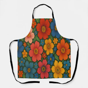Bright Seamless Wildflower Pattern  Apron