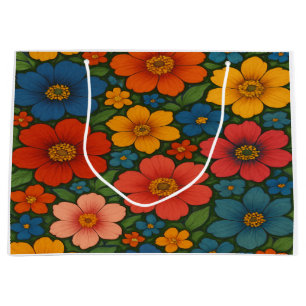 Bright Seamless Wildflower Pattern  Large Gift Bag