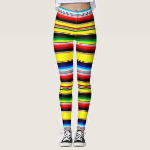 Bright serape stripes leggings