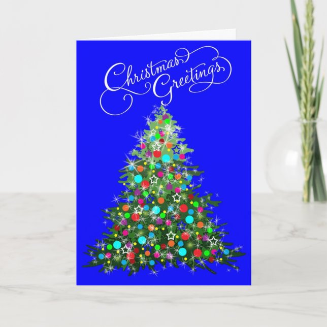 Bright Shining Christmas Tree Card (Front)