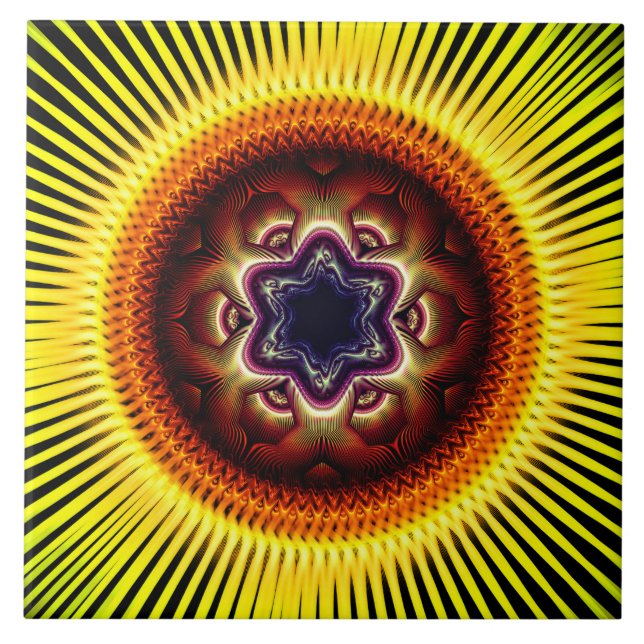 Bright shining psychedelic ornament tile (Front)
