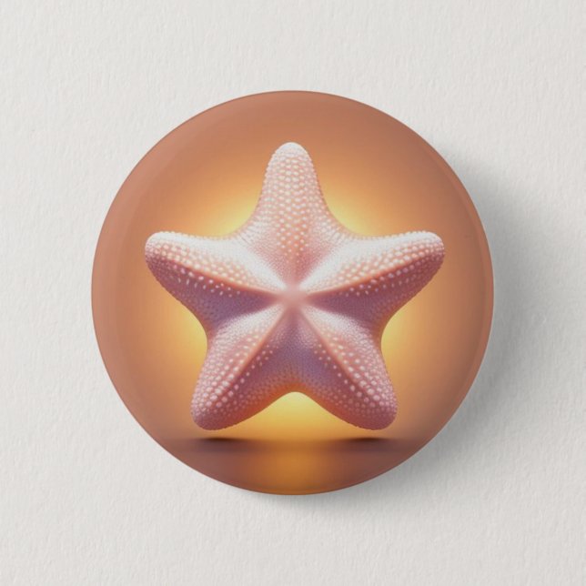 Bright Shining Starfish 6 Cm Round Badge (Front)