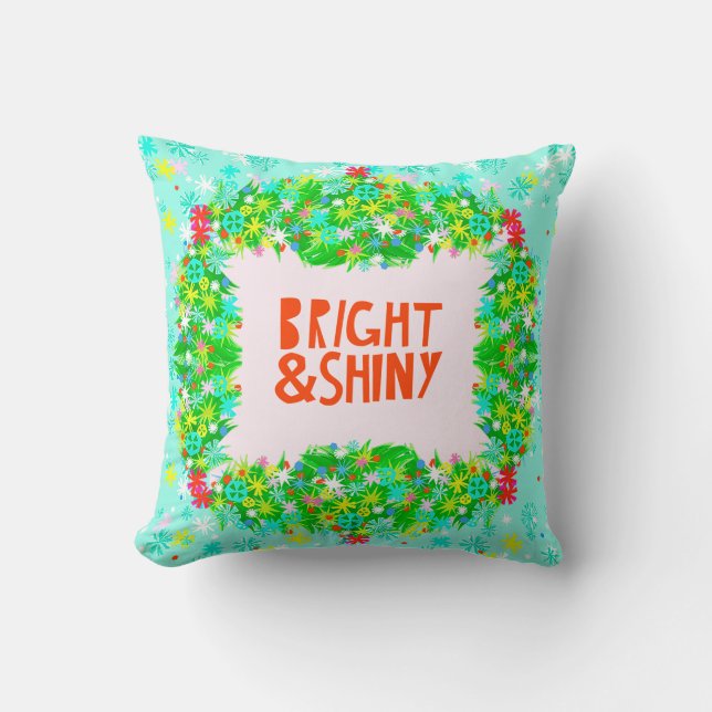 Bright & Shiny Wreath Cushion (Front)