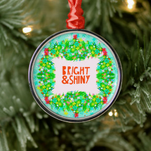 Bright & Shiny Wreath Metal Tree Decoration