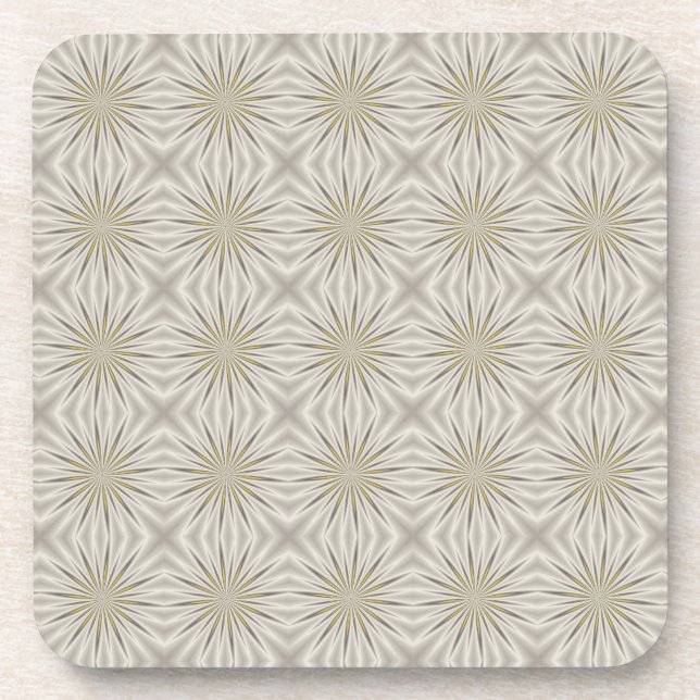 Bright Silver Christmas Stars Coaster (Front)