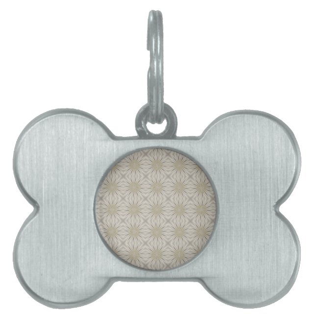 Bright Silver Christmas Stars Pet Tag (Front)