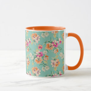 Bright Sketch Floral Pattern Mug