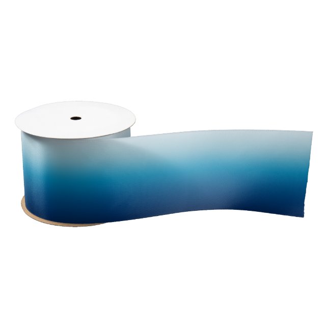 Bright Sky and Ocean Blue Gradient Satin Ribbon (Spool)