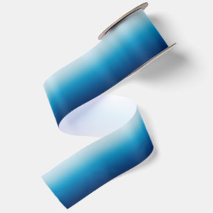 Bright Sky and Ocean Blue Gradient Satin Ribbon