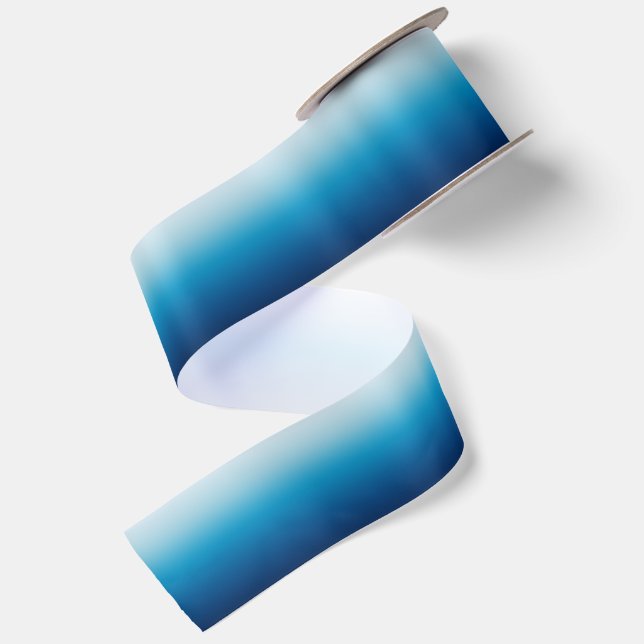 Bright Sky and Ocean Blue Gradient Satin Ribbon (Front+Back)