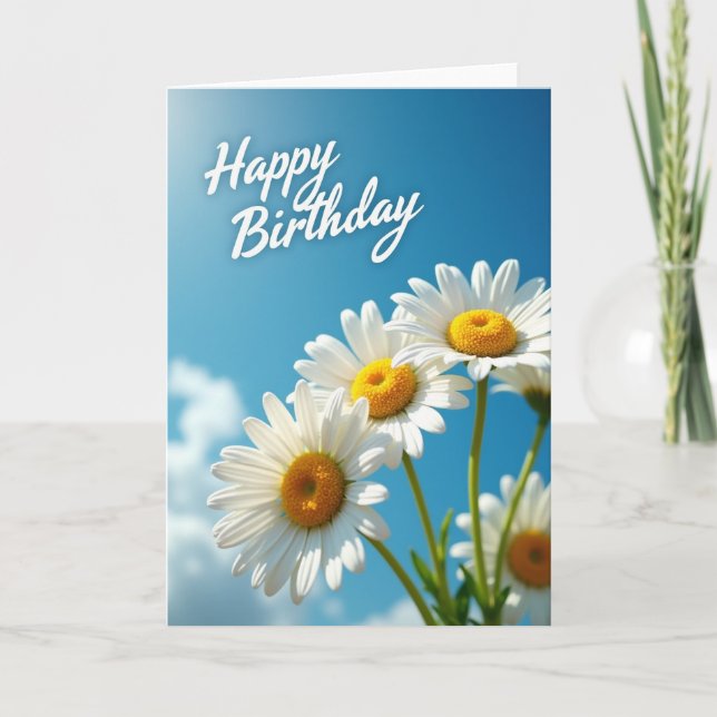 Bright Sky Birthday Bloom Card (Front)