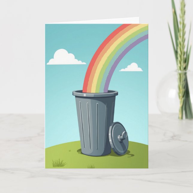 Bright Sky Clouds Birthday Card (Front)