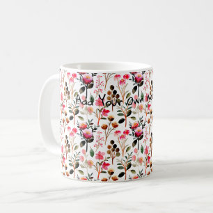 Bright small flower watercolor gifts coffee lover coffee mug