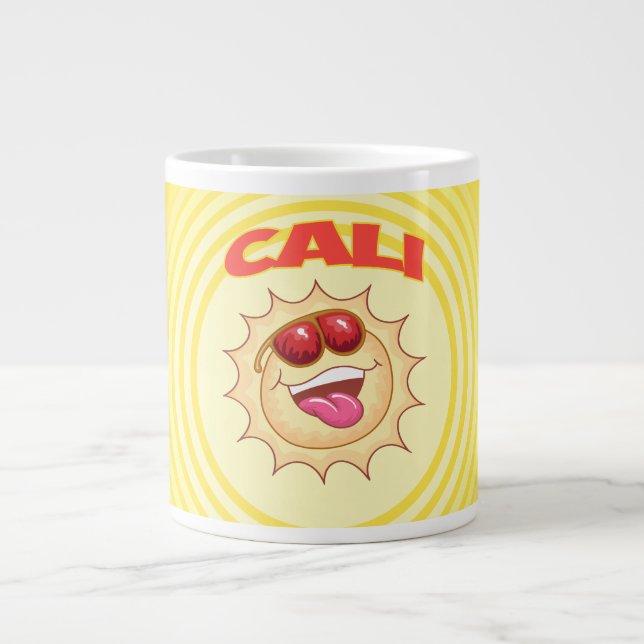 Bright Smiling Cali Sun Large Coffee Mug (Front)