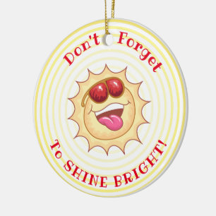 Bright Smiling Sunshine Ceramic Tree Decoration