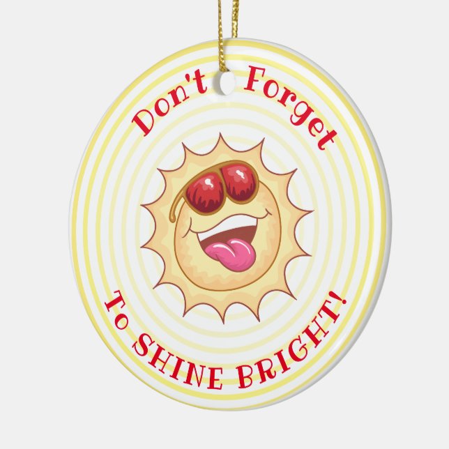 Bright Smiling Sunshine Ceramic Tree Decoration (Left)