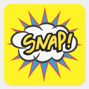 Bright Snap Comic Book design Square Sticker