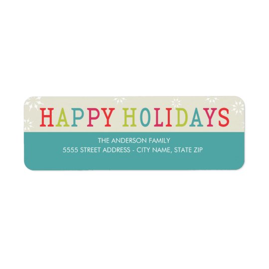 Bright Snowflakes by Origami Return Address Labels