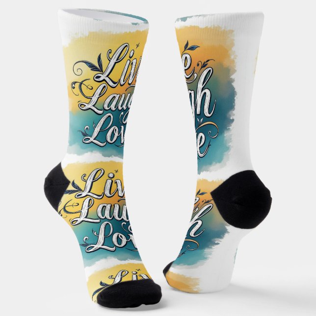 Bright Socks Live Laugh Love 0044080 (Angled)
