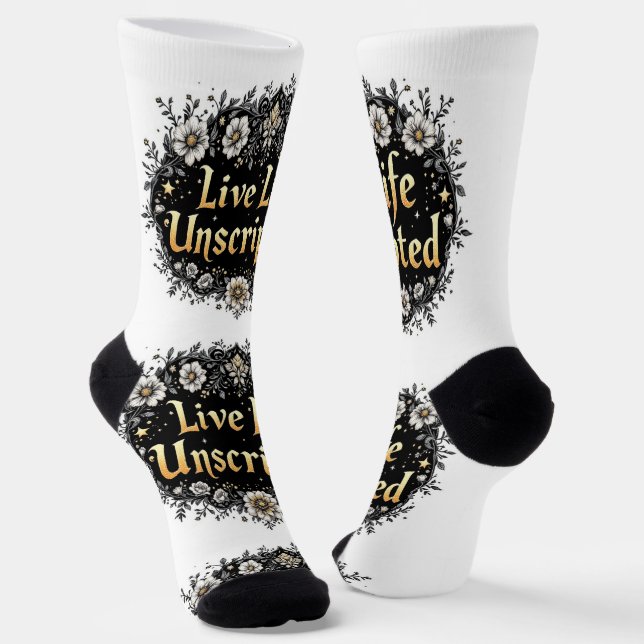 Bright Socks Live Life Unscripted 0044016 (Angled)